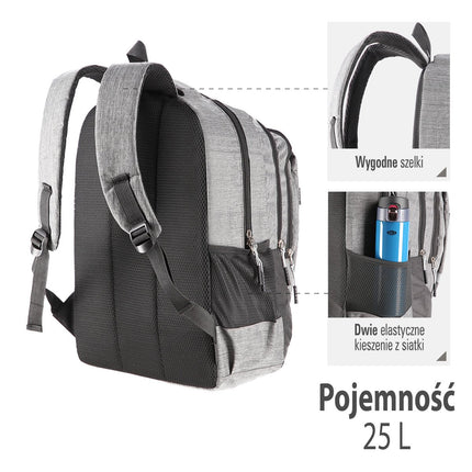 Rucsac de zi gri, rucsac compact și ușor