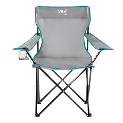 Scaun de camping pliabil gri, usor, portabil