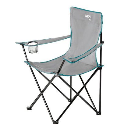 Scaun de camping pliabil gri, usor, portabil