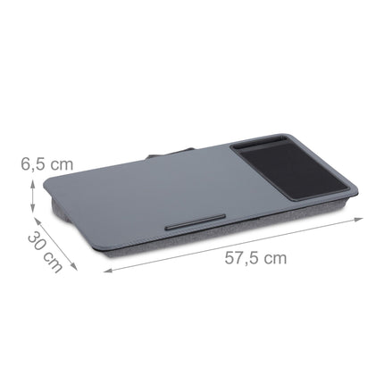 Tavă gri pentru laptop cu mouse pad