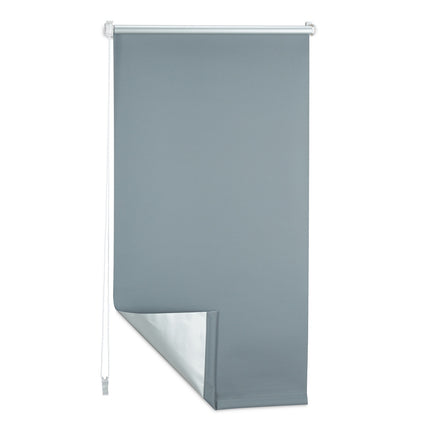 Jaluzele termice de întunecare gri, reglabile 60-120 cm