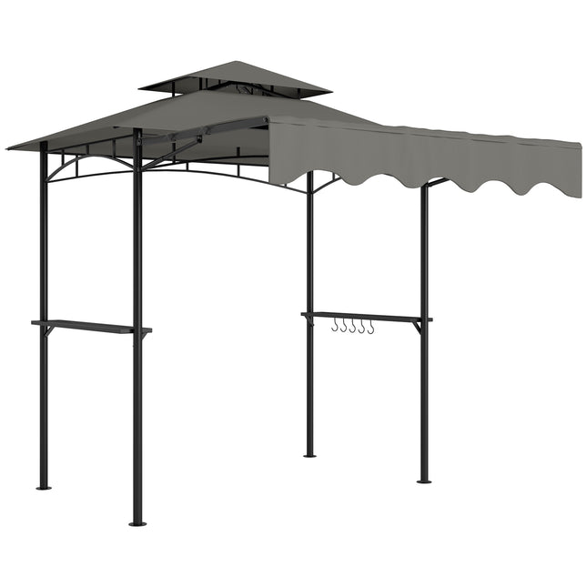 Pavilion pentru grătar cu baldachin și rafturi reglabile
