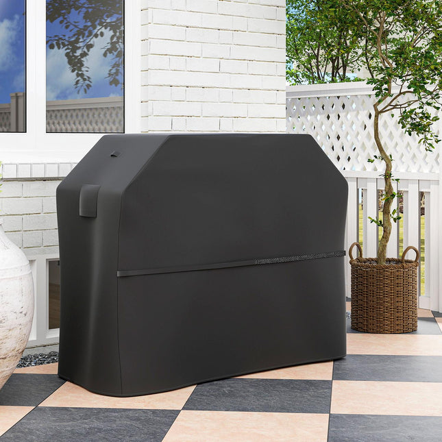 Capac pentru grătar Husă pentru grătar Capac pentru grătar cu gaz rezistent la intemperii cu închidere Velcro, Oxford 600D, negru, 147 x 61 x 122cm |