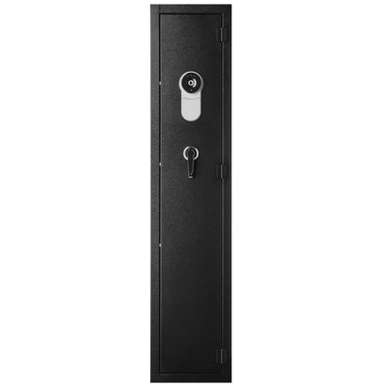 Gun Safe Cabinet, Fingerprint and Key Lock, 5 Rifles, LED