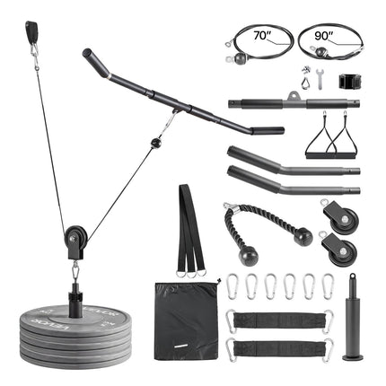 Gym Pulley System Set, 2-Pack, 150 kg, Handles