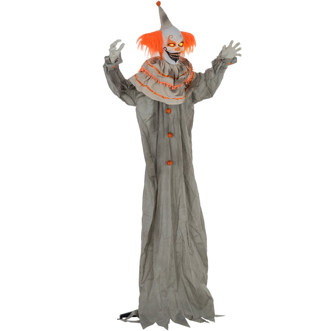 Decorațiune de Halloween cu clovn, activată prin atingere, cu ochi strălucitori