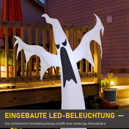 Fantomă gonflabilă de Halloween cu lumini LED, 1,8 m înălțime