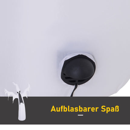 Fantomă gonflabilă de Halloween cu lumini LED, 1,8 m înălțime