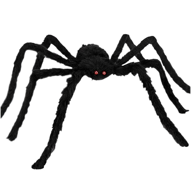 Decorațiune de Halloween în formă de păianjen, 50 cm, neagră, picioare flexibile