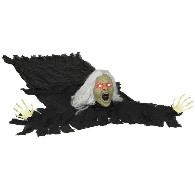 Decorațiune de Halloween cu zombi, 183 cm, cu lumini LED și sunet