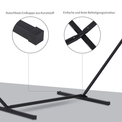 Metal hammock with hooks for garden - 120 kg capacity
