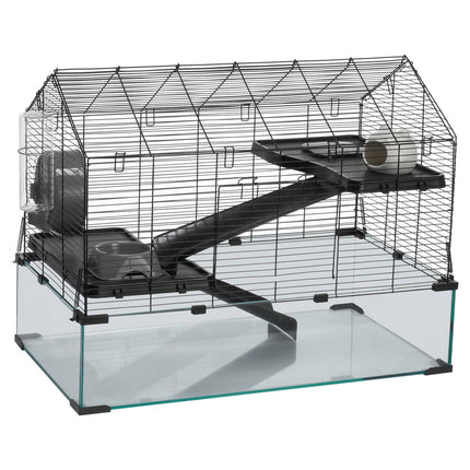 Hamster Cage, 360 View, With Water Bottle, 29.5 x 17.3 x 24 in