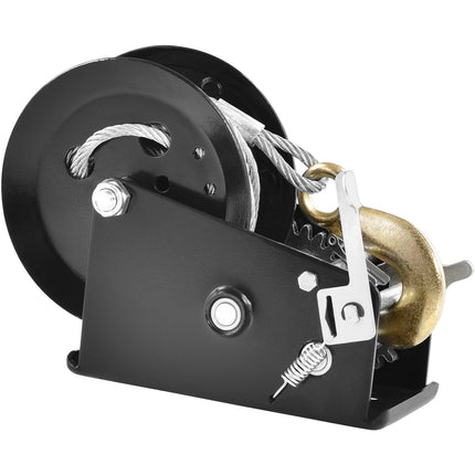 Hand Winch 3500 lb, 33 ft Steel Cable, Two-Way Ratchet