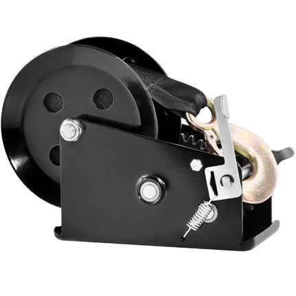 Hand Winch 3500 lb, 33 ft Strap, Two-Way Ratchet