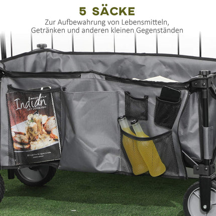 Collapsible trolley with adjustable handle, 120 kg capacity