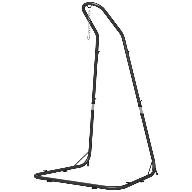 Cadru scaun suspendat, cadru scaun suspendat, suport reglabil pe inaltime pentru scaune suspendate pana la 150 kg, portanta pentru gradina, balcon, metal, negru