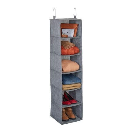 Organizator pentru dulap suspendat, 6 compartimente, pliabil
