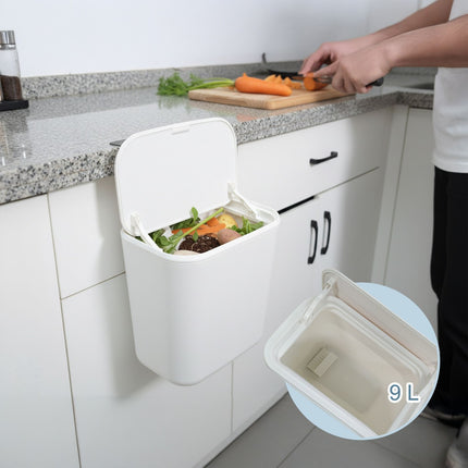 Coș de gunoi suspendat pentru bucătărie, 9L - Sistem compact de eliminare a deșeurilor