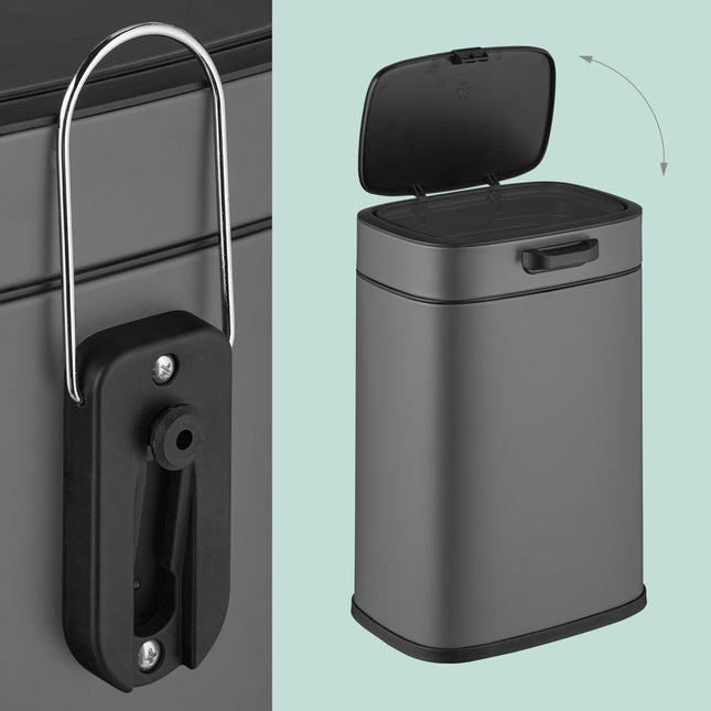 Hanging Kitchen Waste Bin, 5L, Wall-Mountable