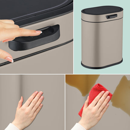 Coș de gunoi suspendat 5L cu capac push-up pentru bucătărie/baie