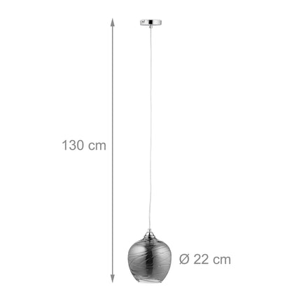 Lampa suspendata cu abajur din sticla