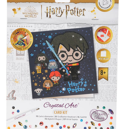 Card de artă cu cristale Harry Potter, dimensiune 18x18 cm