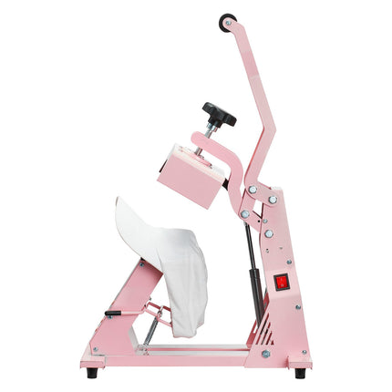 Hat Heat Press Machine, 4 Platens, Temp-Time Control, Pink