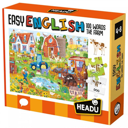 Joc educativ Headu Easy English 100 de cuvinte - Ferma