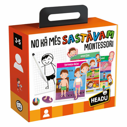 Headu Joc educativ Montessori Cum suntem făcuți (în limba letonă)