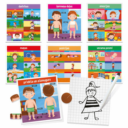Headu Joc educativ Montessori Cum suntem făcuți (în limba letonă)
