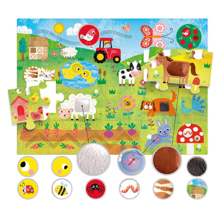 Puzzle tactil Montessori Headu