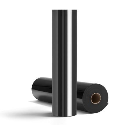Heat Transfer Vinyl Roll, Glossy Black, 12 in x 50 ft