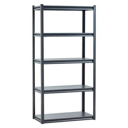 Heavy Duty 5-Tier Metal Shelving, 2000 lb, Black