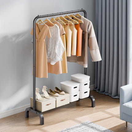 Heavy-Duty Clothes Rack With Hanging Rod, Bottom Shelf
