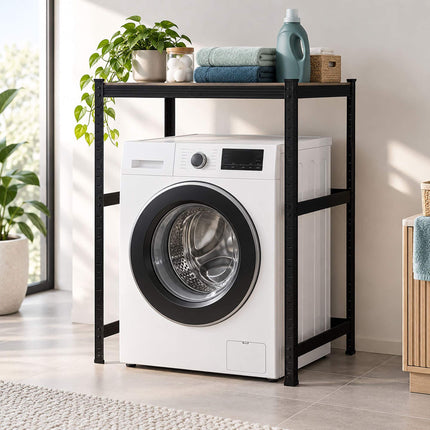 Heavy-Duty Laundry Shelf for Washing Machine, Black Steel – 200 kg per Shelf