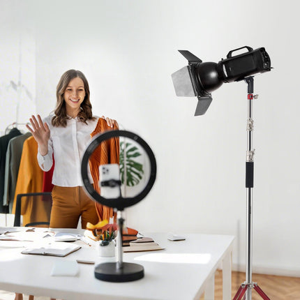 Heavy Duty Light Stand With Casters, 10.5 ft, 44 lb