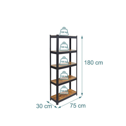 Rafturi metalice rezistente, capacitate 500 kg