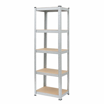 Heavy-Duty Steel Shelving Unit, 5 Tiers, 875 kg, Silver, Natural