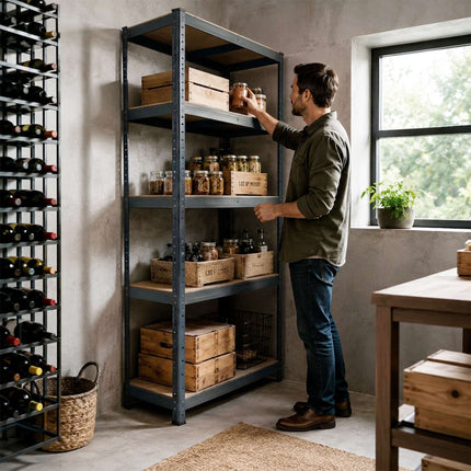 Heavy-Duty Steel Storage Rack with 5 Adjustable Shelves, 875 kg, Anthracite