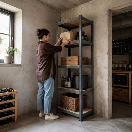 Heavy-Duty Steel Storage Rack with 5 Adjustable Shelves, 875 kg, Anthracite