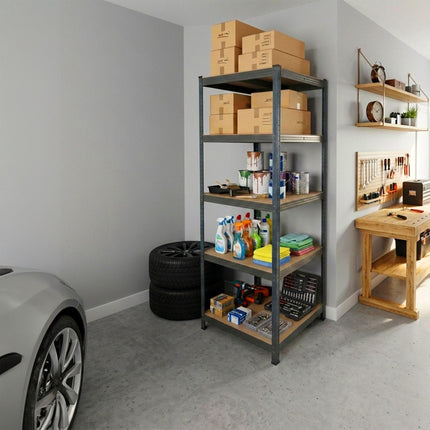 Heavy-Duty Steel Storage Rack with 5 Adjustable Shelves, 875 kg, Anthracite