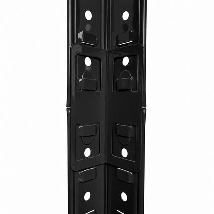 Heavy-Duty Washing Machine Rack, Industrial Steel and MDF – Black/Brown