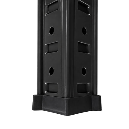 Heavy-Duty Washing Machine Rack, Industrial Steel and MDF – Black/Brown
