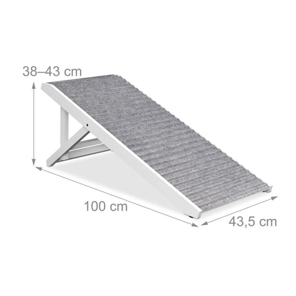 Height adjustable dog ramp