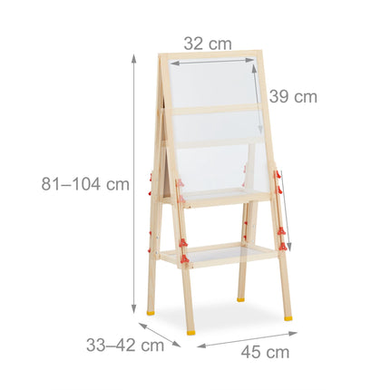 Height-adjustable drawing stand for children