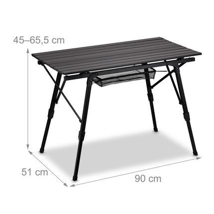 Masa plianta din aluminiu reglabila pe inaltime