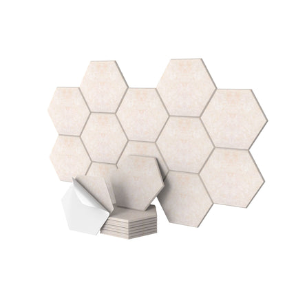 Panouri acustice hexagonale, autoadezive, cu reducere a zgomotului