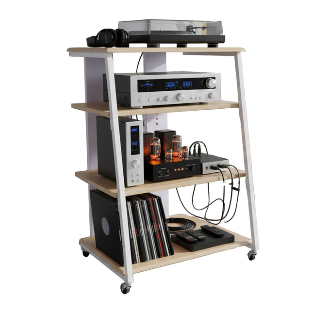 Raft Hi-Fi, 4 rafturi, reglabil, organizator de cabluri