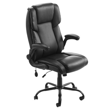 High Back Executive Office Chair – Flip-Up Arms, Lumbar