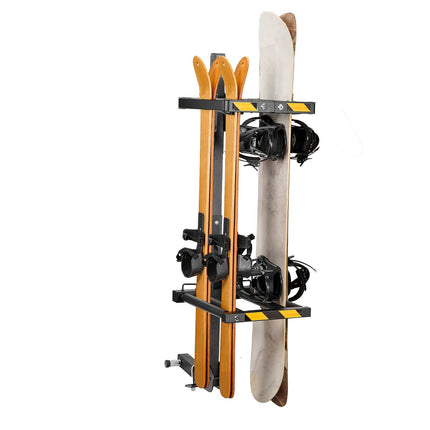 Hitch-Mounted Ski and Snowboard Rack, 2-Inch, Lockable, Holds 6 Skis